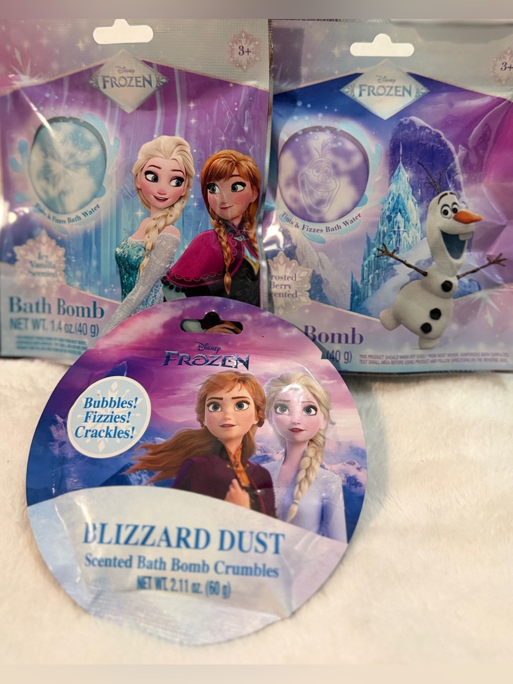 💜 Disney Frozen Bath Time Treats 3-Pack Set